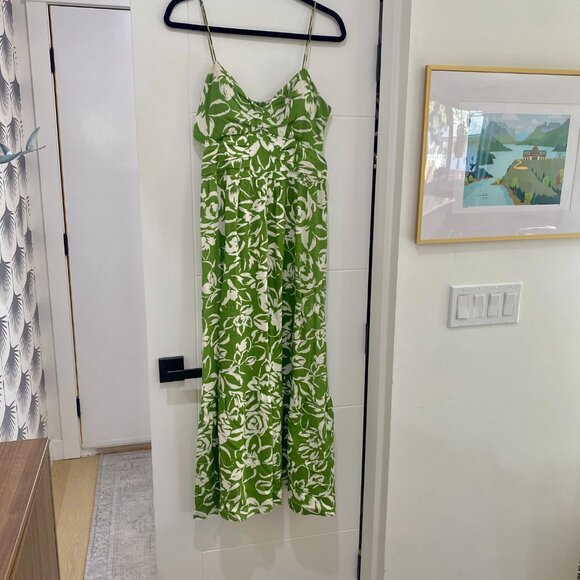 ZARA Cut Out Printed Midi-Dress - Picture 7 of 11